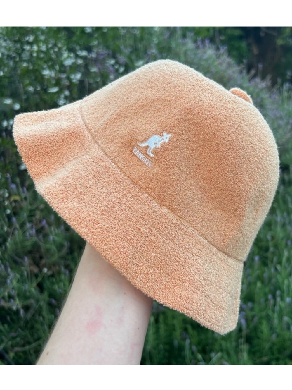 Kangol Bermuda Casual Bucket Hat, Size S Peachy Orange Color, Vacation Beach